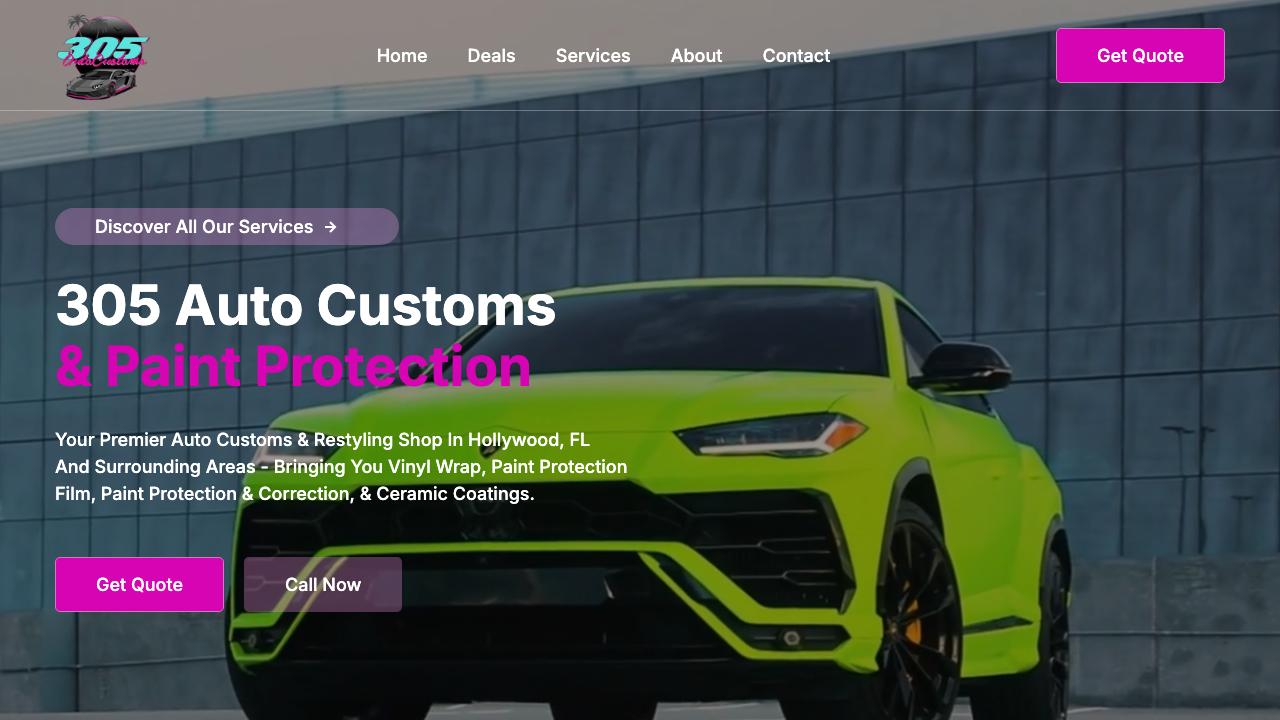 305 Auto Customs | Car Wraps, PPF, Window Tint, Paint Protection Film