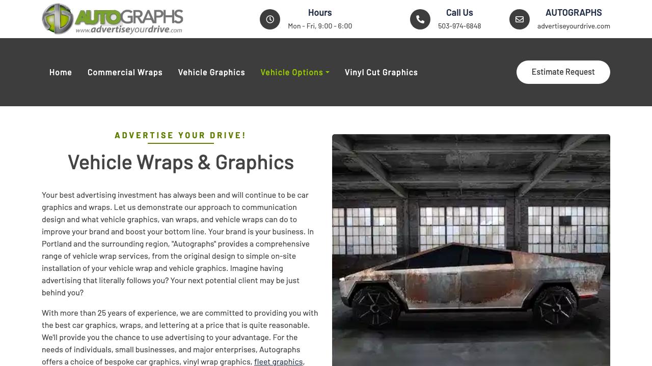 Advertise Your Drive | Vehicle Wraps and Graphics
