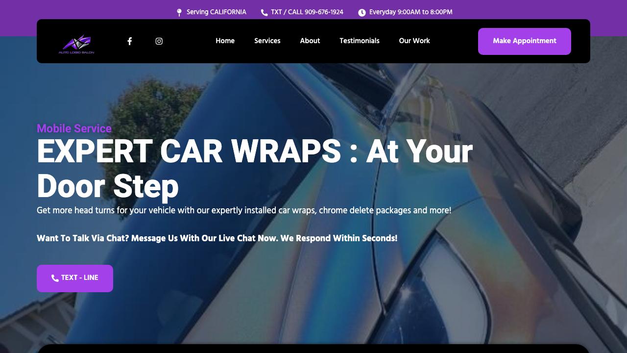 Auto Logic Salon Mobile Wraps: Tesla & Car Wraps