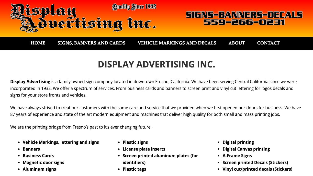 Display Advertising Inc