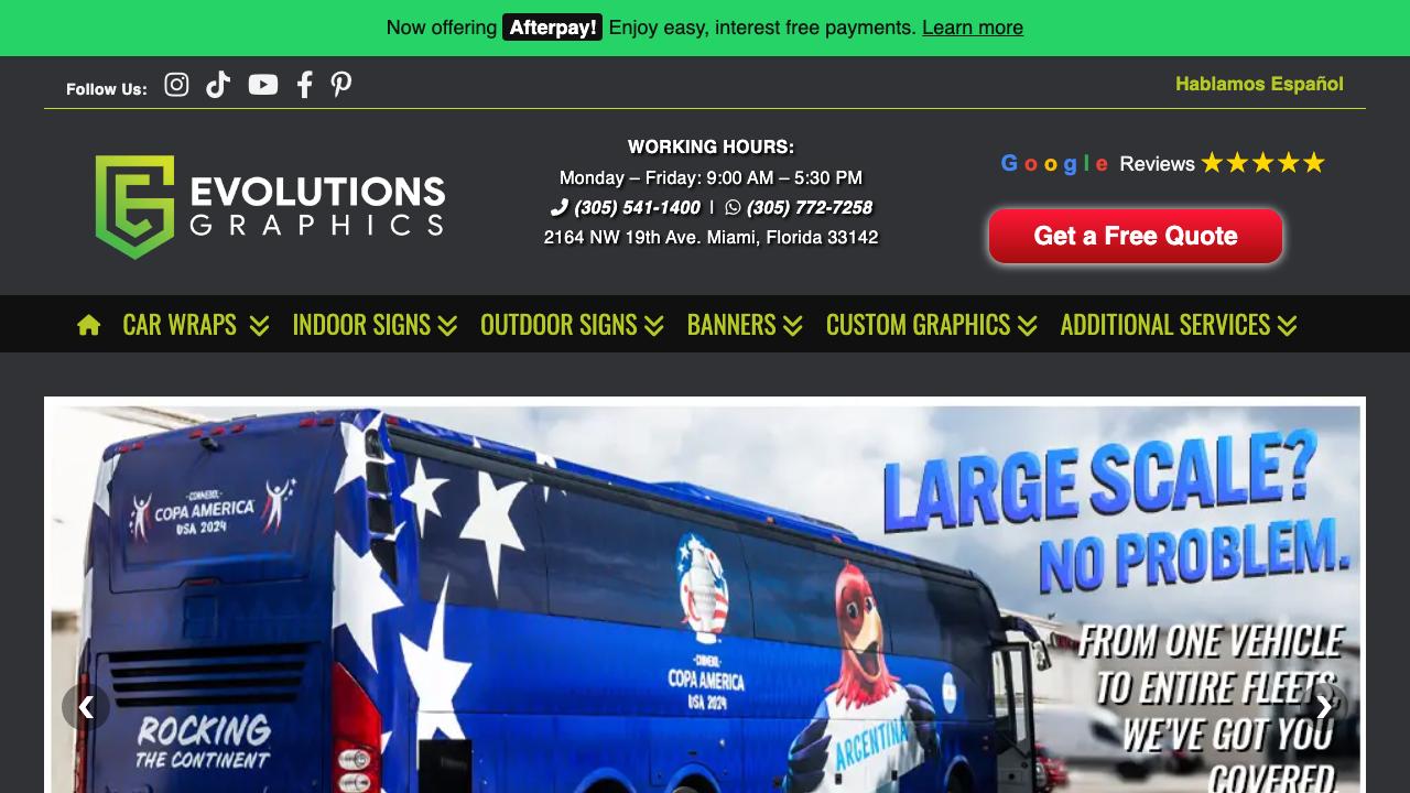 Evolutions Graphics: Commercial & Fleets Miami