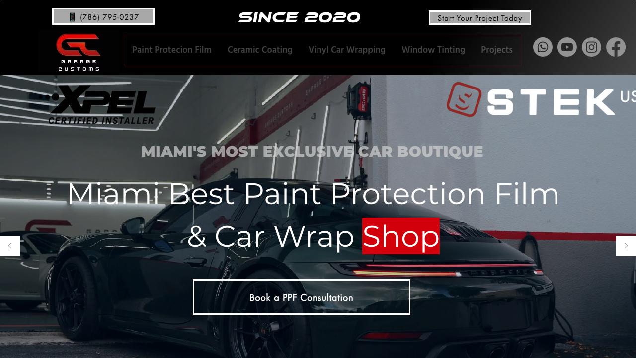 Garage Customs FL | Miami PPF & Car Wraps