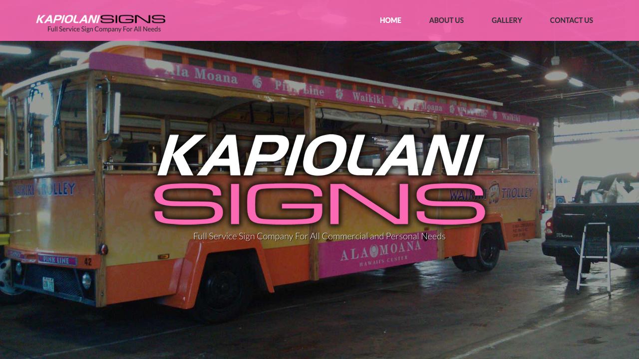 Kapiolani Signs