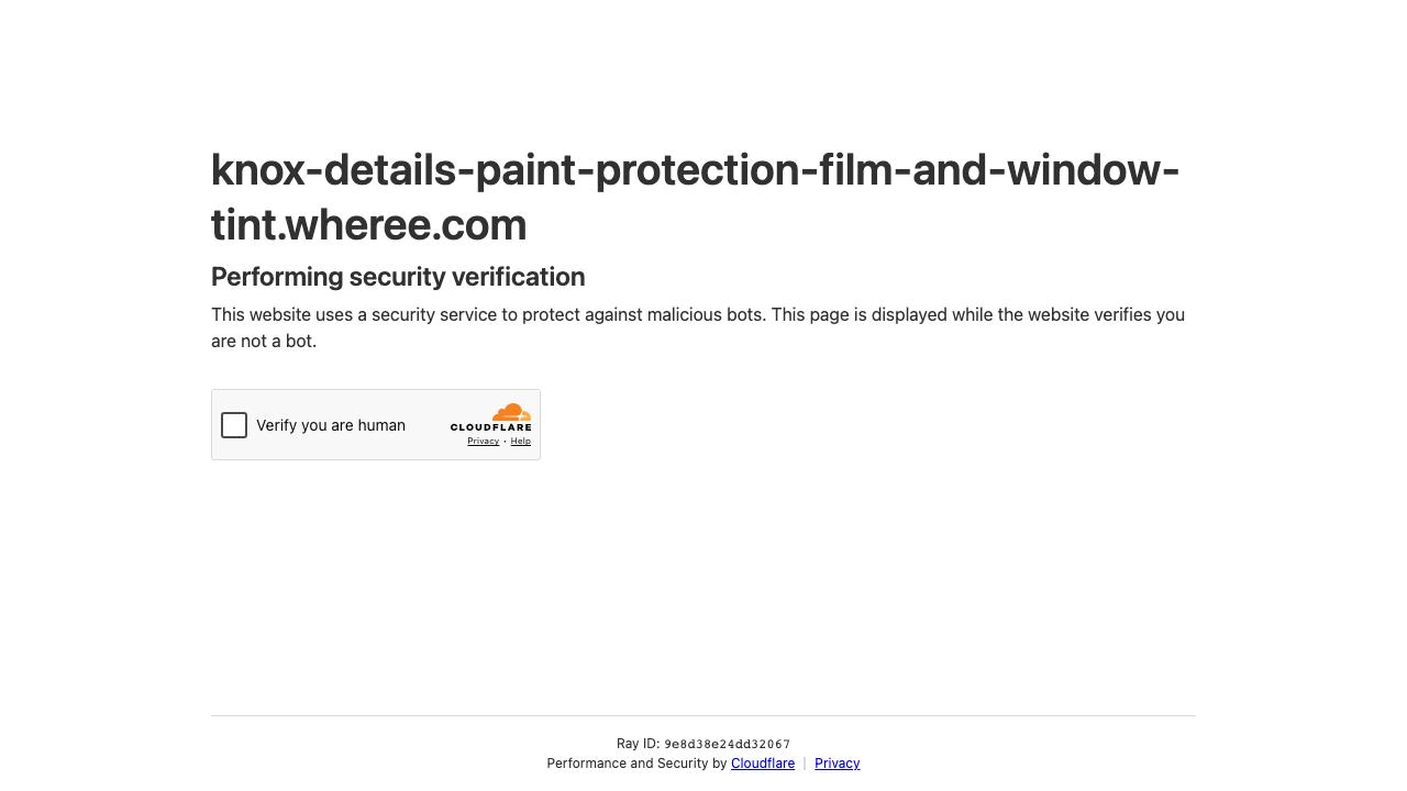 Knox Details Paint Protection Film and Window Tint