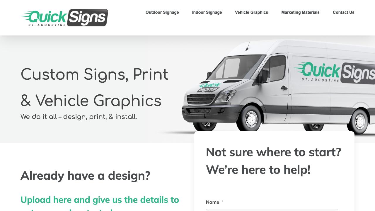 Quick Signs of St. Augustine