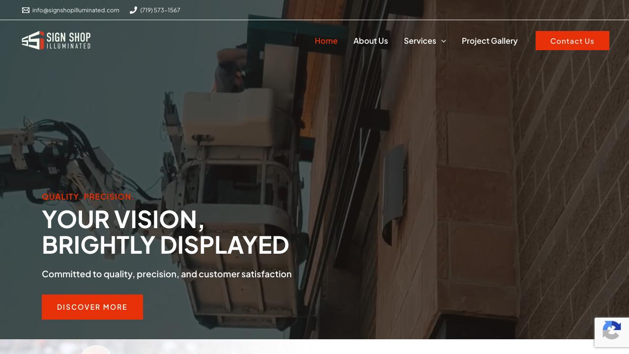 Sign Shop Illuminated