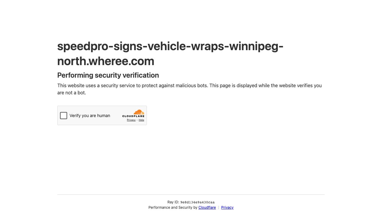 SpeedPro Signs & Vehicle Wraps Winnipeg North