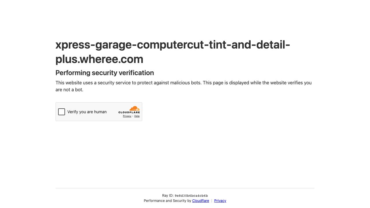 Xpress Garage ComputerCut Tint And Detail Plus